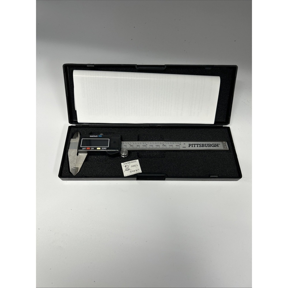 Pittsburgh  Digital Caliper, 6" with SAE and Metric Fractional Readings
